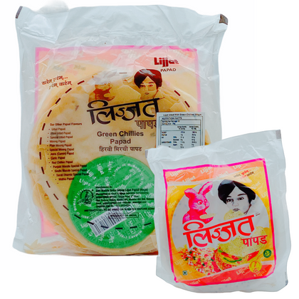 Lijjat Green Chilli Papad 200gm
