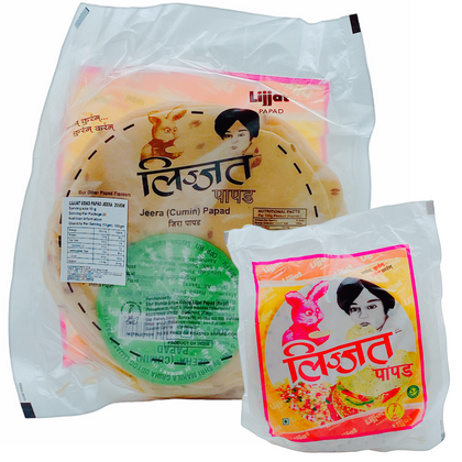 Lijjat  Jeera (Cumin) Papad 200gm