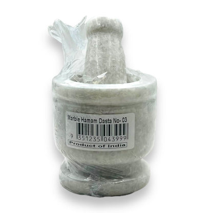Marble Mortal Pastel/ Hamam Dasta Medium Traditional Style (Size-3'')- 935123502892/ 9351235045511