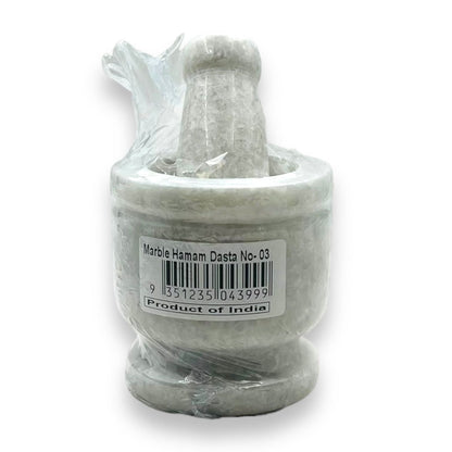 Marble Mortal Pastel/ Hamam Dasta Medium Traditional Style (Size-3'')- 935123502892/ 9351235045511