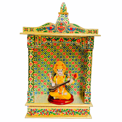 Golden Meenakari Temple/ Mandir (Without Door) 15 x 6