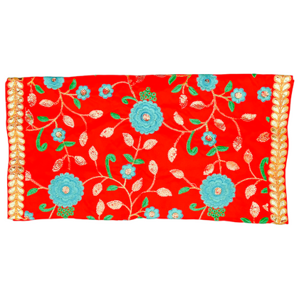 Fancy Pooja Cloth/ Mata Puja Chunri (MultiSunflower 12'' x 20'')