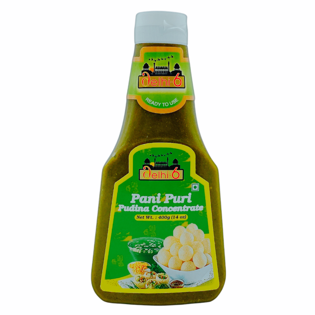 Delhi 6 Pani Puri Pudina Concentrate (For Pani Puri Spicy Pani) 400gm