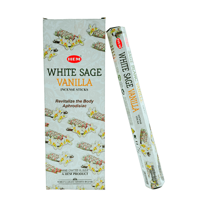 Incense Hem Small White Sage Vanilla Hexa - India At Home