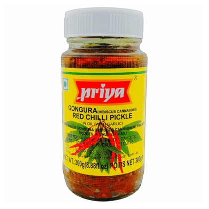 Priya Gongura Red Chilli Pickle With  Garlic 300Gm - India At Home
