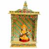 Golden Meenakari Temple/ Mandir (Without Door) 15 x 6 - India At Home