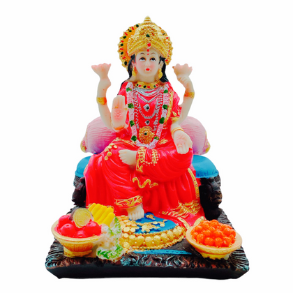 Sitting Laxmi Idol/ Statue/ Murti 09-3364 Size:15X11.5X11.5Cm (6.5