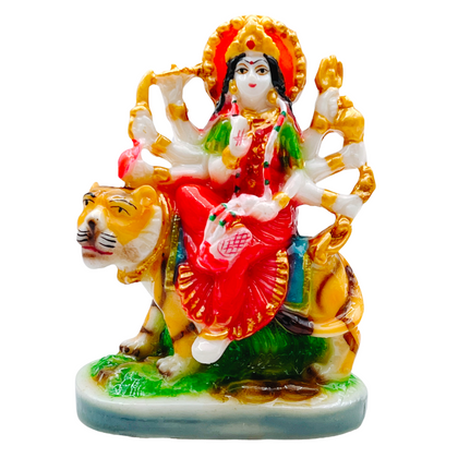 Durga Maa Gold Idol/ Statue/ Murti Size-4''-(9351235030807)