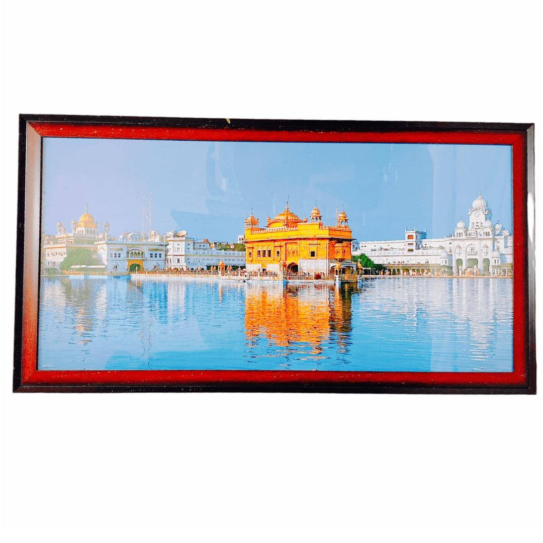Photo Frame Large 25" X 45" Golden Temple (Premium) - India At Home