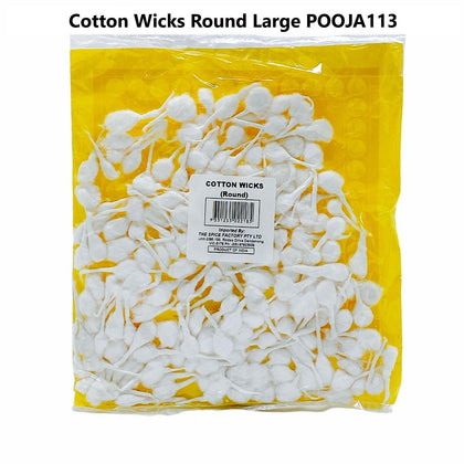 Cotton Wicks Round Large (Diya Batti) - India At Home