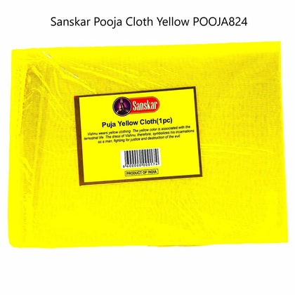 Sanskar Pooja Cloth Yellow (Puja Kapda) - India At Home