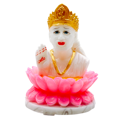 Sai Baba ji Kamal Pink Idol/ Statue/ Murti Size-4''