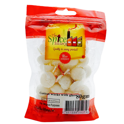 TSF Cotton Wicks With Ghee 80Gm
