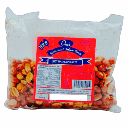 Om's Hot Masala Peanut 250gm - India At Home
