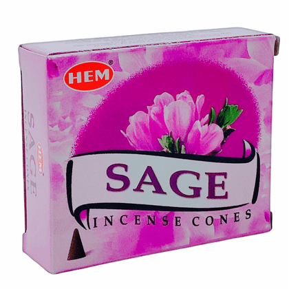 Incense Hem Sage Cone - India At Home