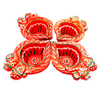 Fancy Clay Diya O.S. Ganesh Ji (Set of 4)